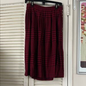 Vintage Liz Claiborne Plaid Red and Blue  Women's Skirt